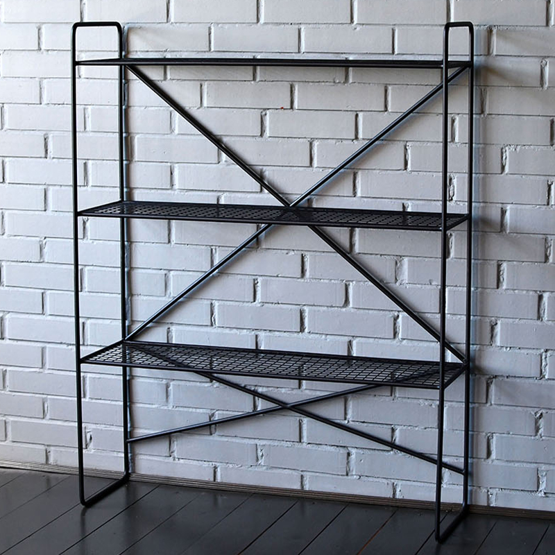 Стеллаж Ridley Black Industrial Metal Rust Rack Черный в Уфе | Loft Concept 