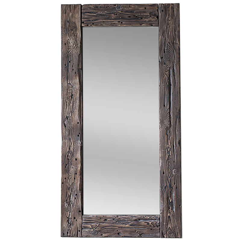 Зеркало Aged Wood Mirror Коричневый винтаж в Уфе | Loft Concept 