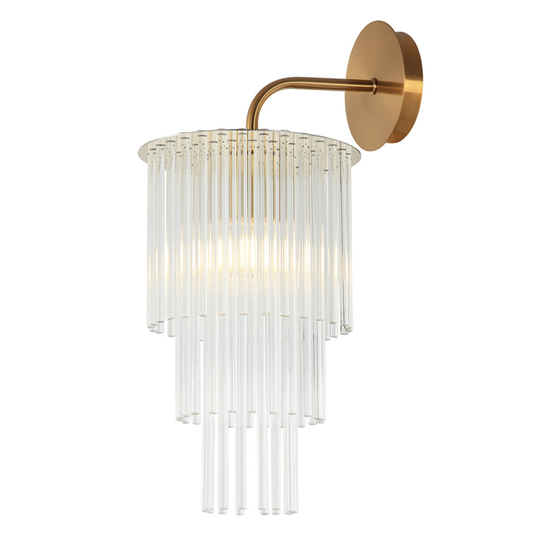 Бра Harrison Sconce gold Глянцевое золото Прозрачный в Уфе | Loft Concept 