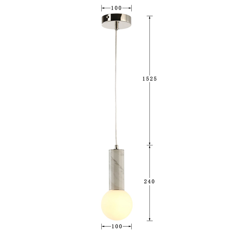 Подвесной светильник с декором под белый мрамор Shaw Marble в Уфе