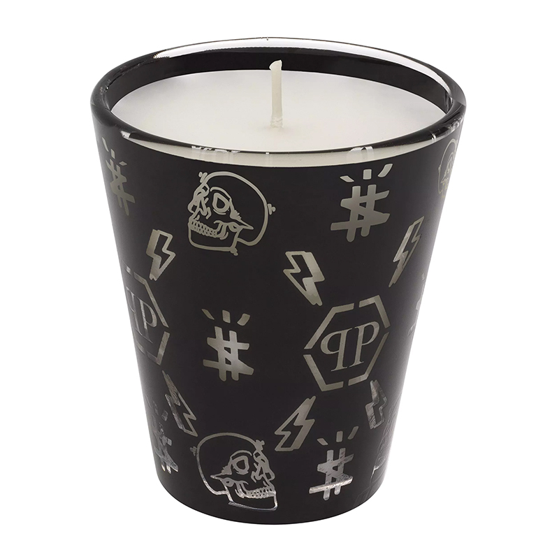 Свеча Philipp Plein Candle Monogram S Черный Белый в Уфе | Loft Concept 