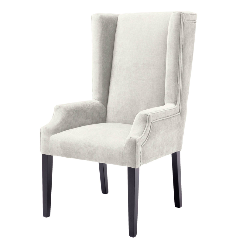 Стул Eichholtz Dining Chair Tempio sand Молочный Черный в Уфе | Loft Concept 