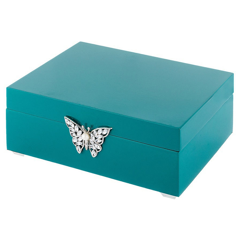 Шкатулка Turquoise Box With Butterfly Бирюзовый в Уфе | Loft Concept 