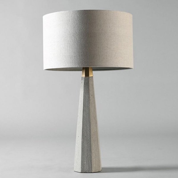 Настольная лампа Concrete Stone Table Lamp Tube Серый в Уфе | Loft Concept 