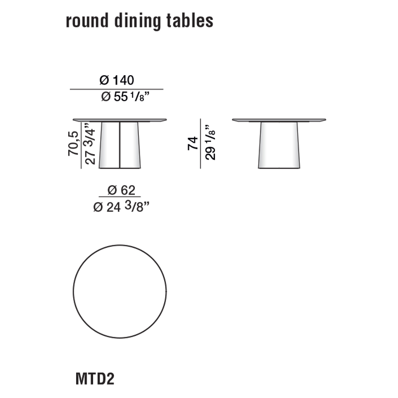 Дизайнерский круглый обеденный стол MATEO Dining Table в Уфе