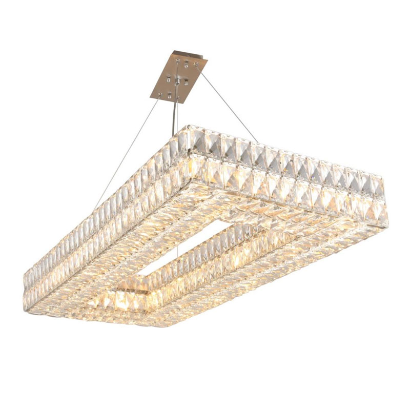 Люстра Crystal Regena Silver Rectangle Chandelier 100 Прозрачный Хром в Уфе | Loft Concept 