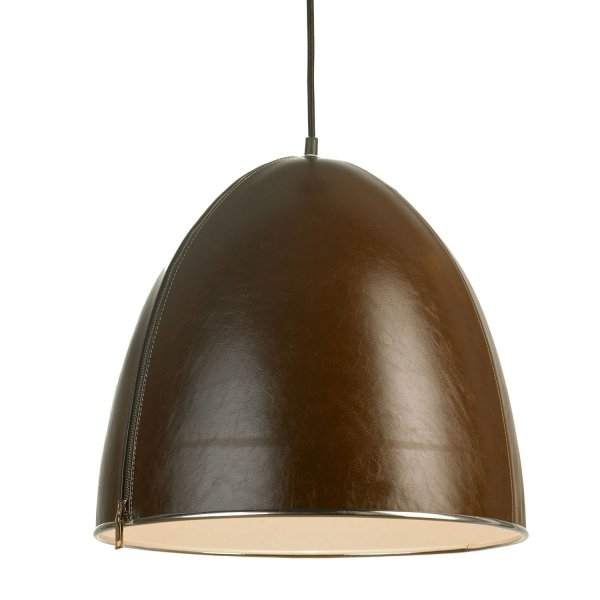 Подвесной светильник Leather Cone Brown Pendant  в Уфе | Loft Concept 