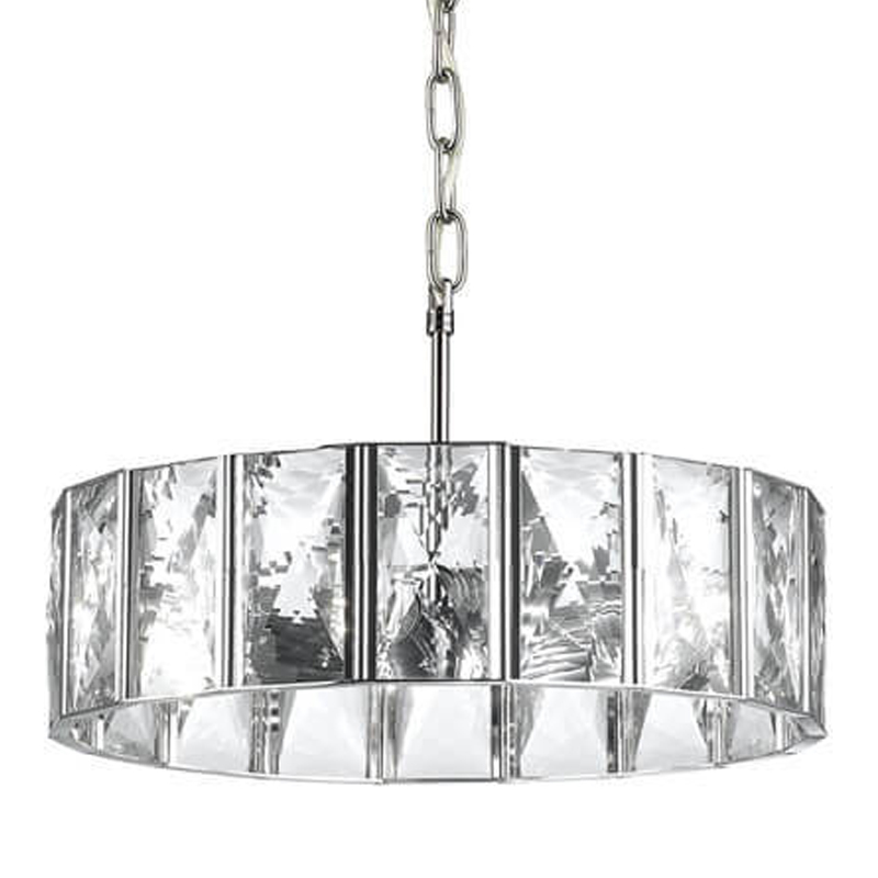 Люстра Tiers Crystal Light Chandelier Round Хром Прозрачный (Transparent) в Уфе | Loft Concept 