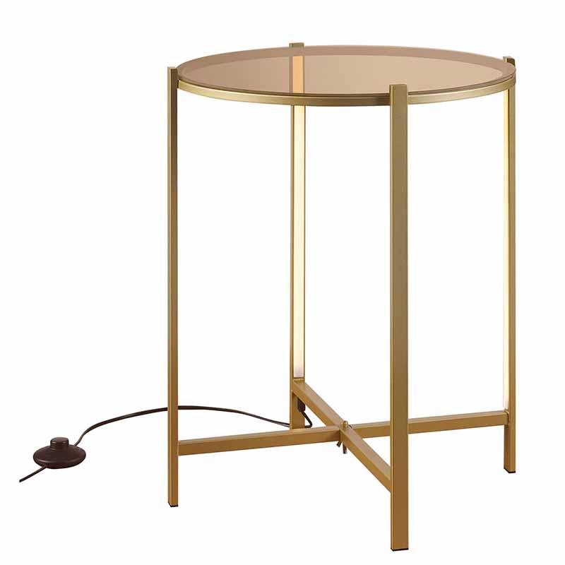 Приставной стол Galia Side Table Bronze LED Бронза в Уфе | Loft Concept 