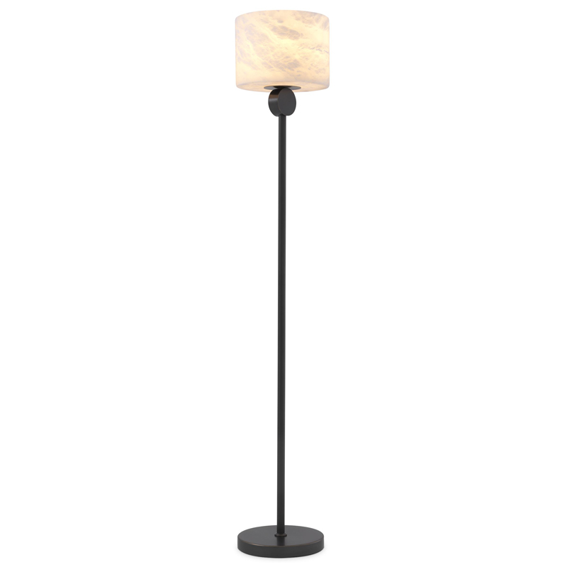 Торшер Eichholtz Floor Lamp Etruscan Bronze Темная бронза Белый в Уфе | Loft Concept 