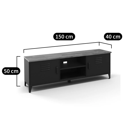 ТВ-тумба из металла и столешницей из массива дуба Metal Wood TV-Stand в Уфе