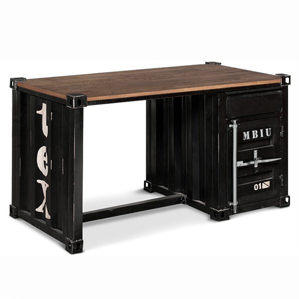 Письменный стол Metal & Oak Sea Container Desk Дуб темный в Уфе | Loft Concept 