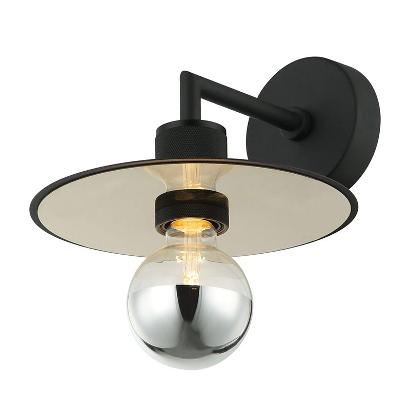 Бра Bruno Hat Black Wall Lamp Черный Золотой в Уфе | Loft Concept 