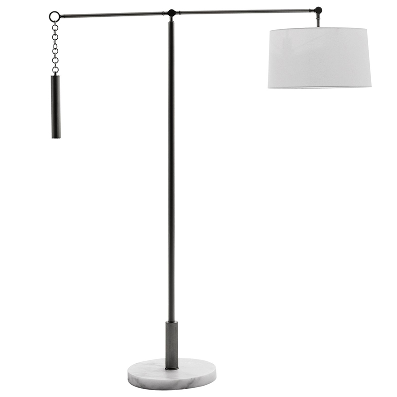 Торшер Arteriors NEWARK FLOOR LAMP Black Черный Белый в Уфе | Loft Concept 