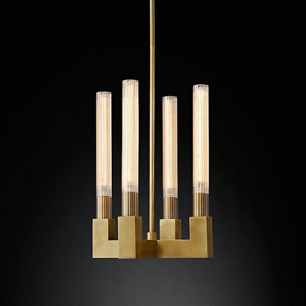 Люстра RH CANELLE Pendant lamp 4 Modern Brass Латунь в Уфе | Loft Concept 