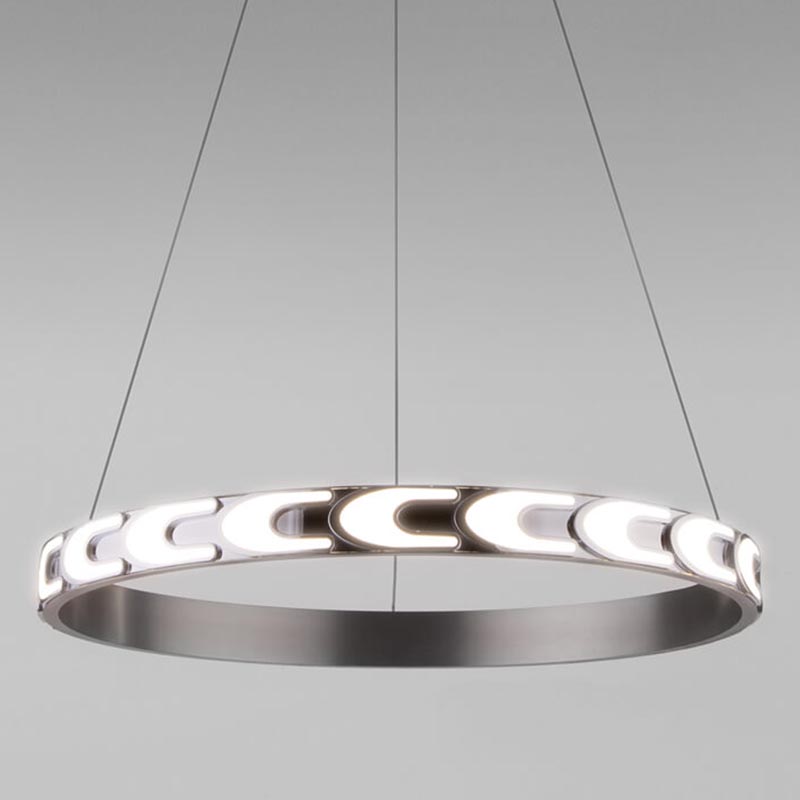 Люстра Maoris Ring Horizontal Chandelier D60 Никель Сатин в Уфе | Loft Concept 