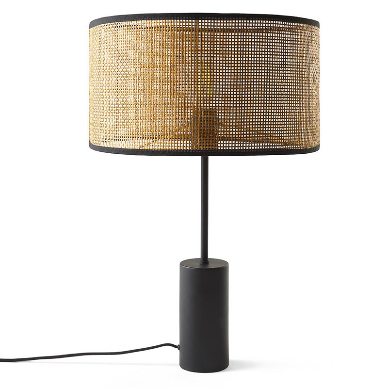 Настольная лампа Solvei Wicker Table lamp Черный Коричневый в Уфе | Loft Concept 