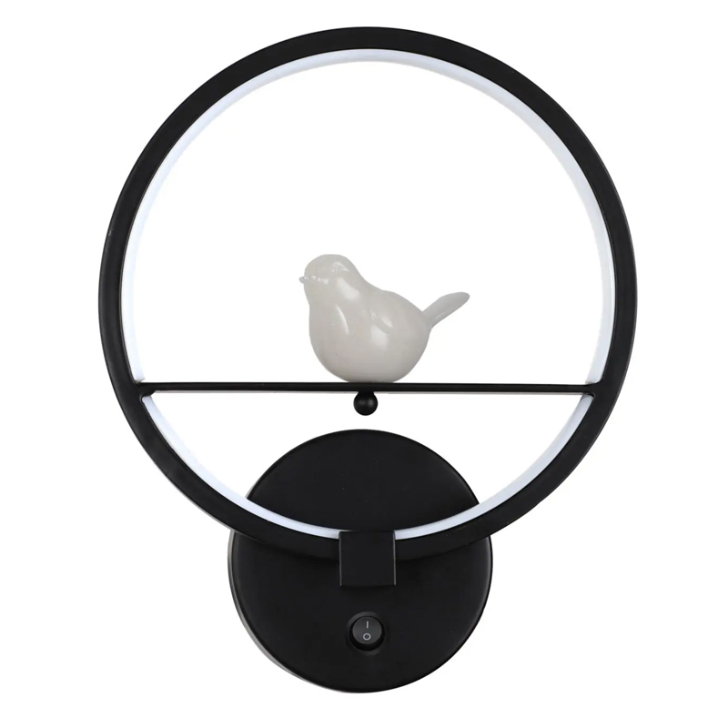 Бра Bird Ring Sconce black Черный в Уфе | Loft Concept 