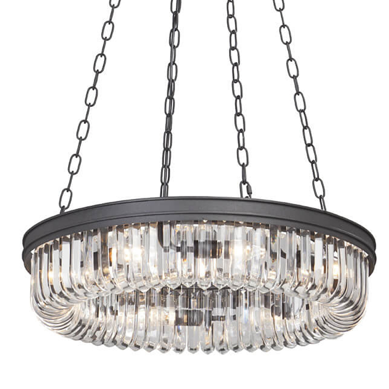 Люстра Retro Frozen Clear Glass Chandelier D 62 Черный в Уфе | Loft Concept 