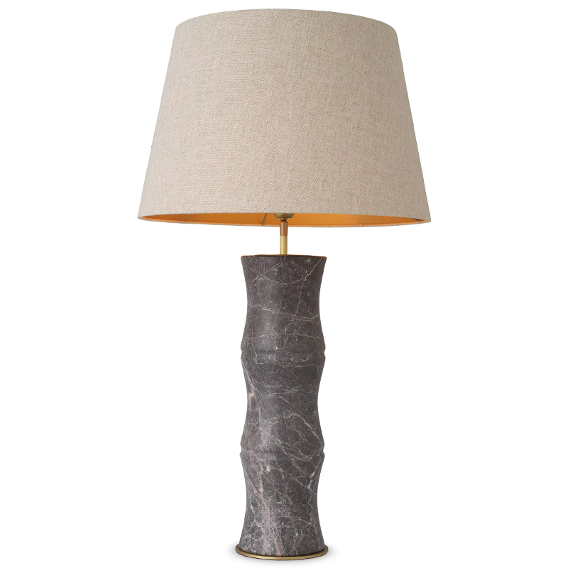 Настольная лампа Eichholtz Table Lamp Bonny Grey Бежево-серый Серый Латунь в Уфе | Loft Concept 