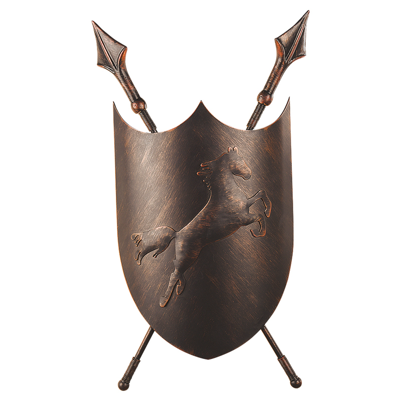 Бра Shield Horse Sconce Коричневый винтаж в Уфе | Loft Concept 