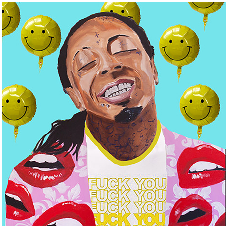 Картина Lil Wayne with Smiling Balloons Мульти в Уфе | Loft Concept 