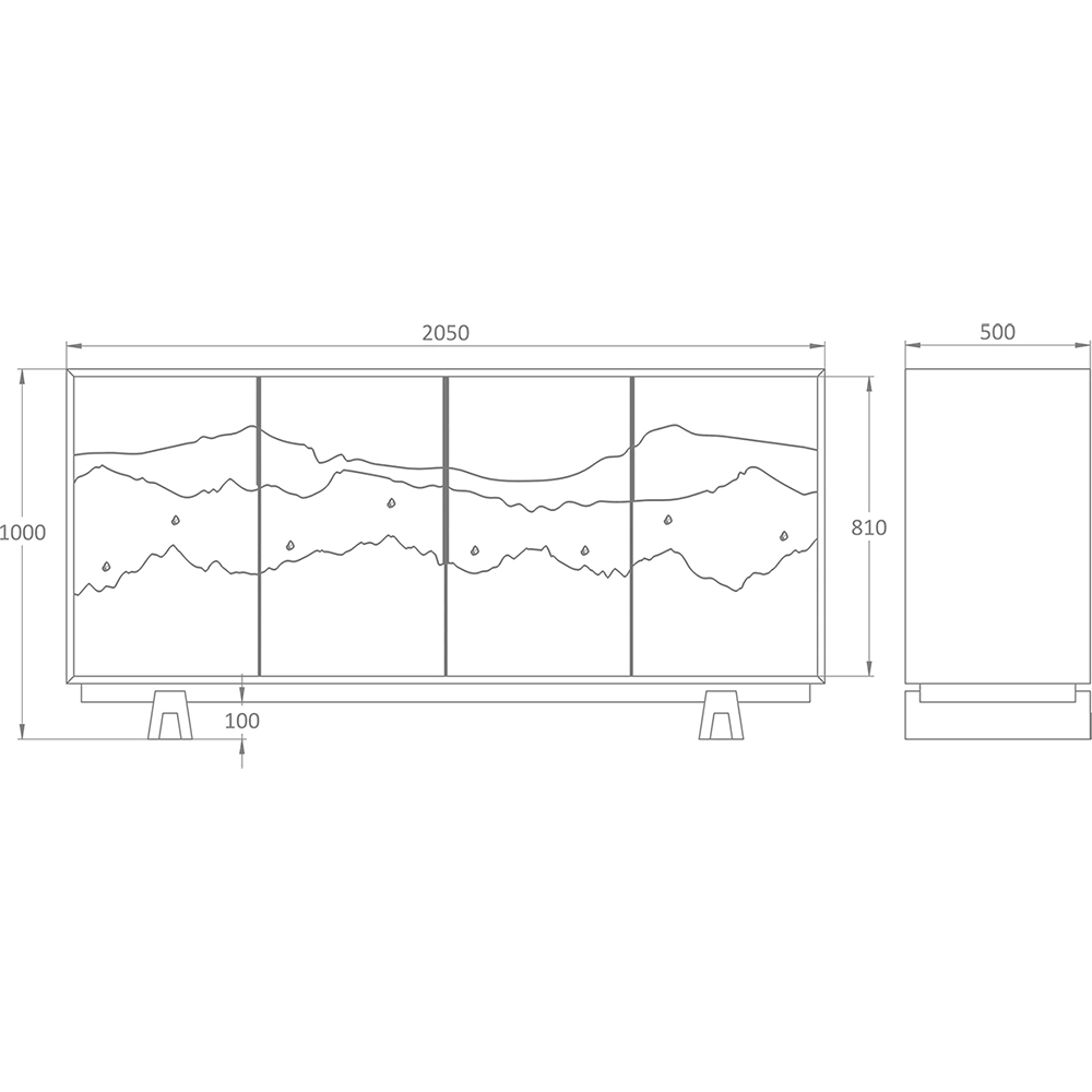 Буфет Okinawa Taupe Large в Уфе