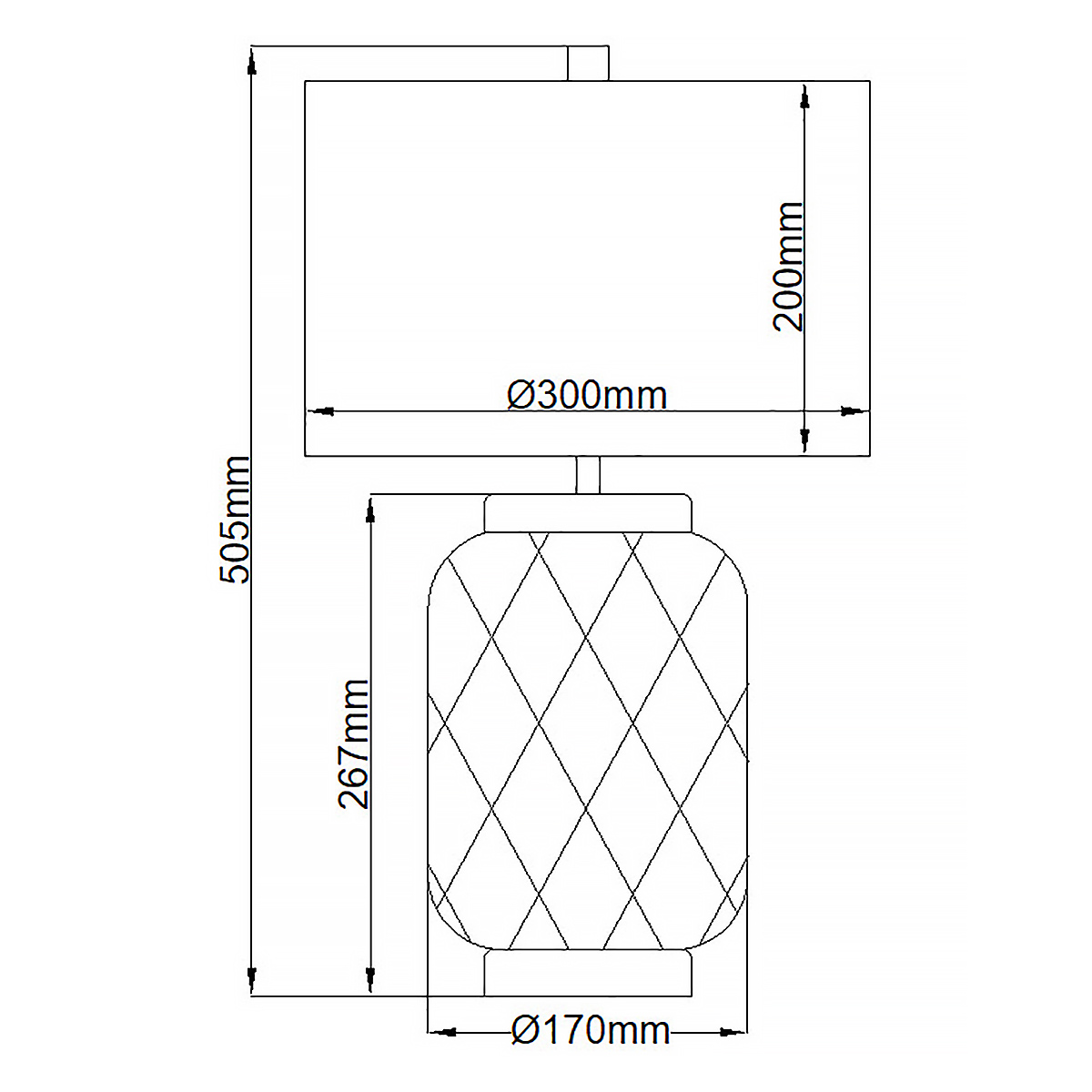 Настольная лампа с цилиндрическим абажуром и прозрачным стеклянным основанием Quintiesse в Уфе