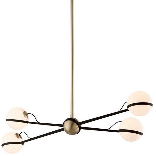 Люстра Troy Lighting Ace Linear Pendant Коричневый Молочный в Уфе | Loft Concept 