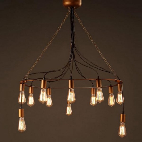 Люстра Blood Wire Chandelier Black 12 Золотой Черный в Уфе | Loft Concept 