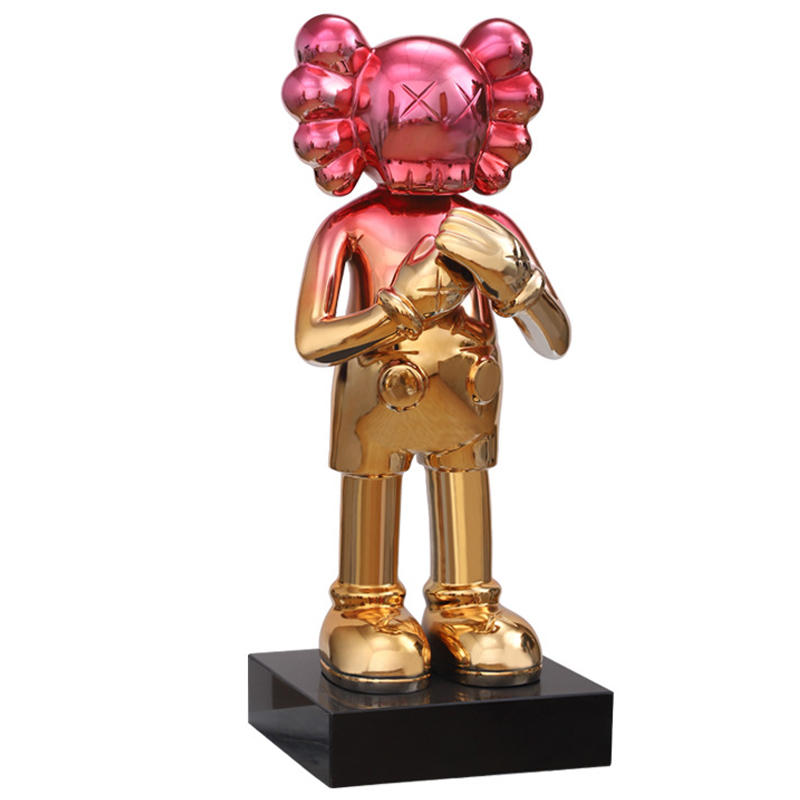 Статуэтка KAWS Gradient Gold Red on stand Золотой Красный в Уфе | Loft Concept 