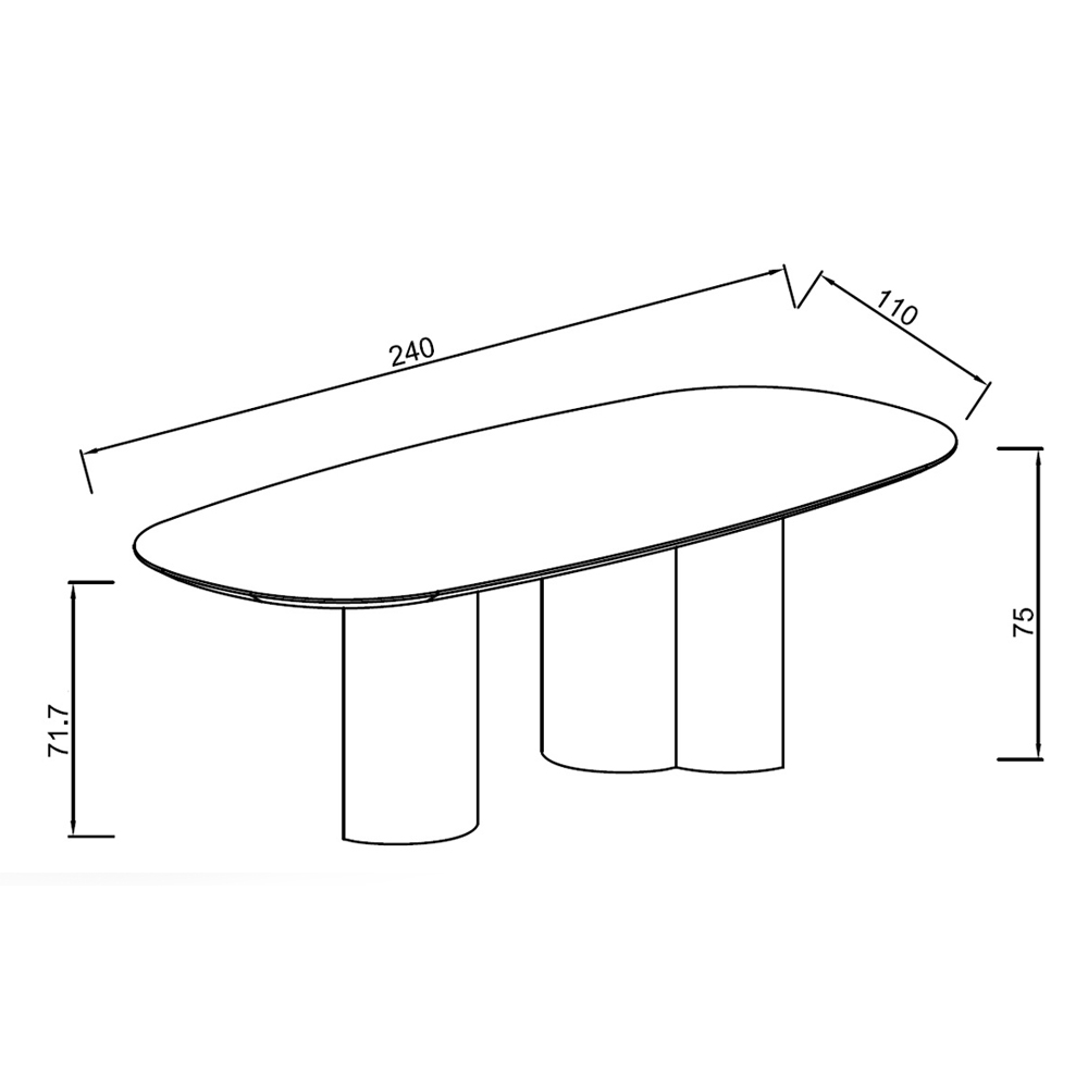 Стол обеденный мраморный с колоннами Marble Column Table в Уфе
