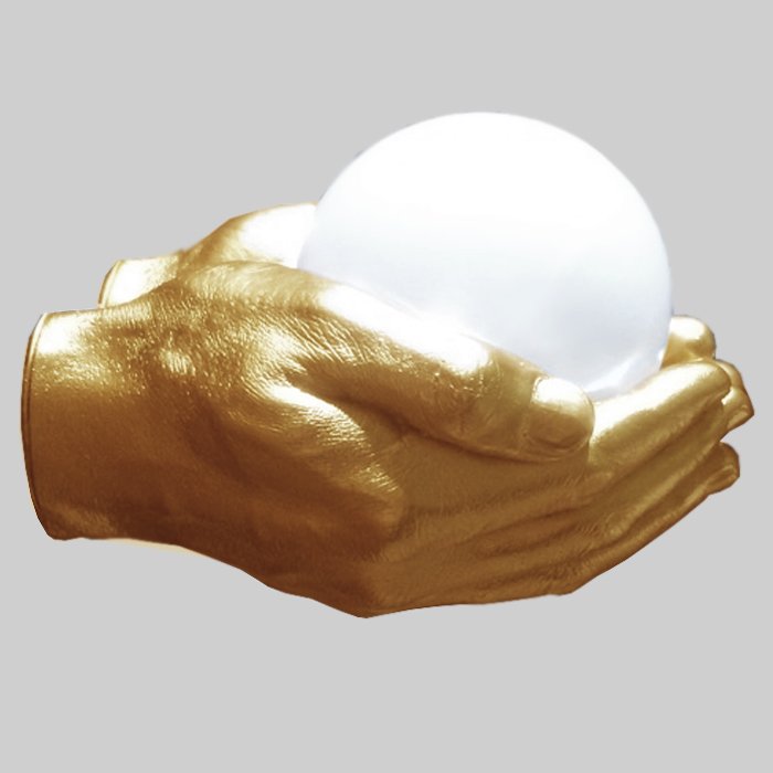 Бра Glowing Ball In The Gold Hands Золотой в Уфе | Loft Concept 