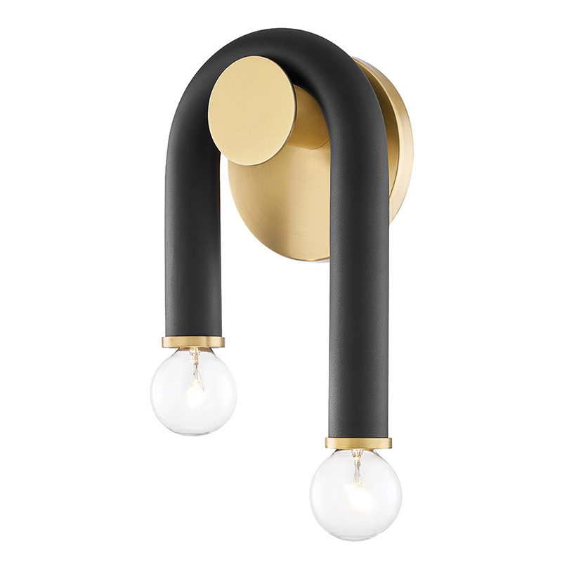 Бра Paulson floppy wall sconce gold Черный Золотой в Уфе | Loft Concept 