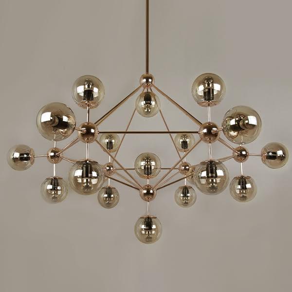 Люстра Modo Chandelier Gold Золотой в Уфе | Loft Concept 