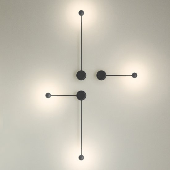 Бра Pin Wall Light black Белый в Уфе | Loft Concept 