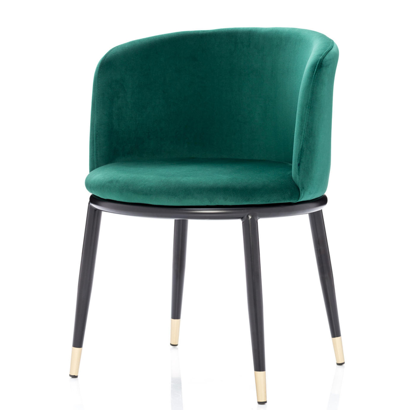 Стул Dining Chair Foucault Green Зеленый Черный Золотой в Уфе | Loft Concept 