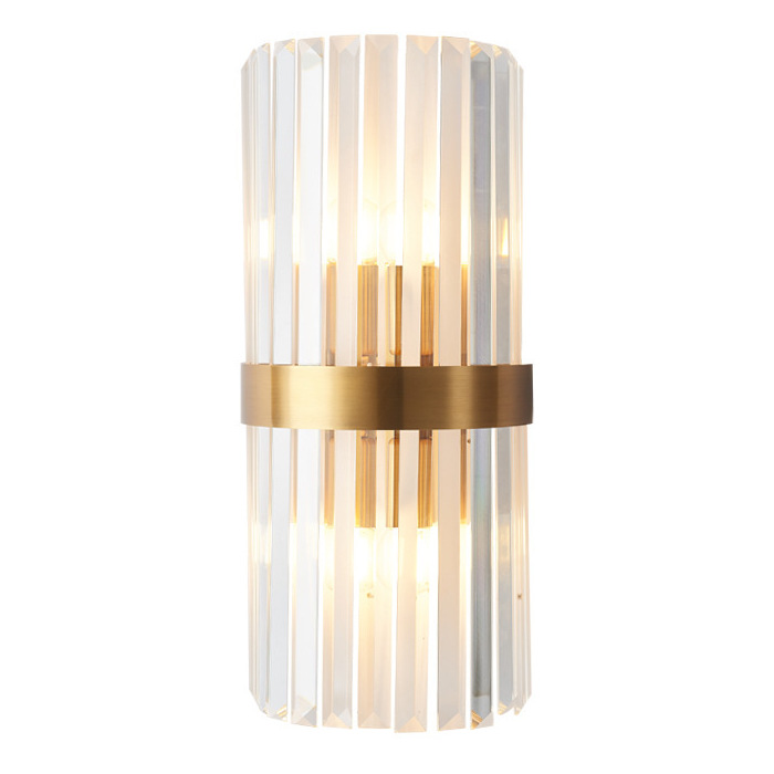 Бра Odeon Clear Glass Gold metal Wall Lamp Прозрачный Латунь в Уфе | Loft Concept 