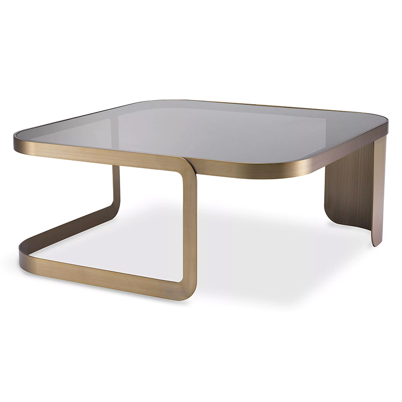 Кофейный стол Eichholtz Coffee Table Numa Стекло Смок Латунь в Уфе | Loft Concept 