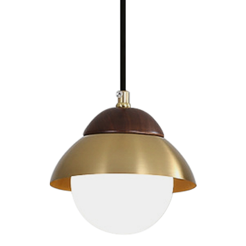 Подвесной светильник Roch Pendant Wooden Eco Light Коричневый Латунь в Уфе | Loft Concept 