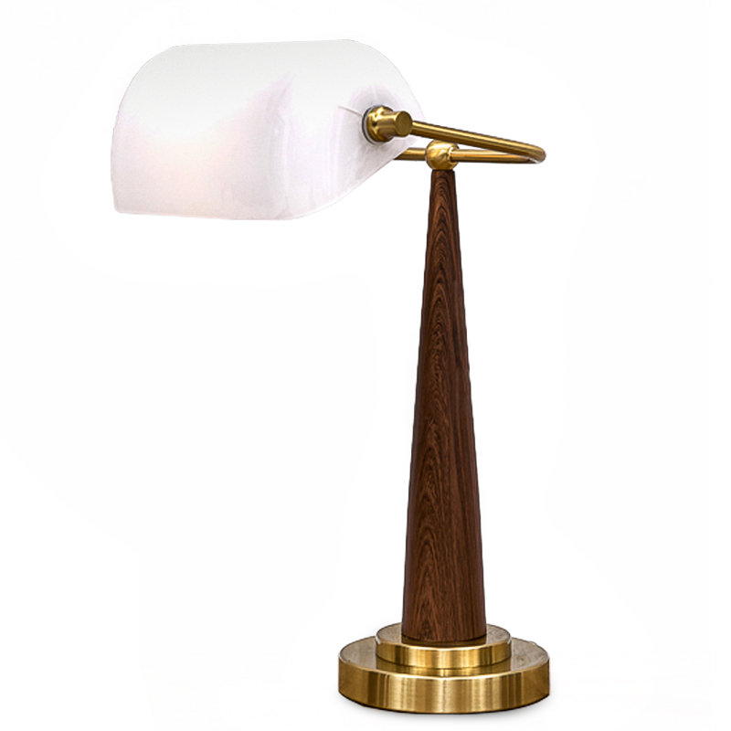 Настольная лампа Ziani Table lamp Белый Коричневый Латунь в Уфе | Loft Concept 