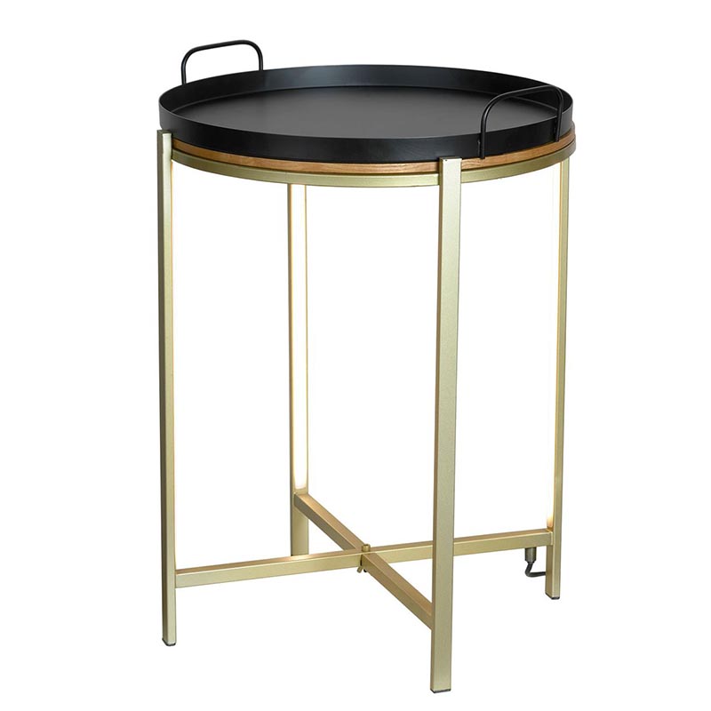 Приставной стол Nagib Side Table Bronze LED Бронза в Уфе | Loft Concept 