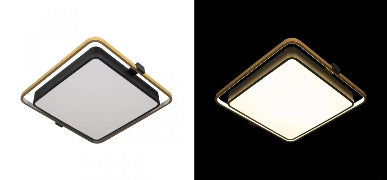 Потолочный светильник Gold Square Saturn - фото №2