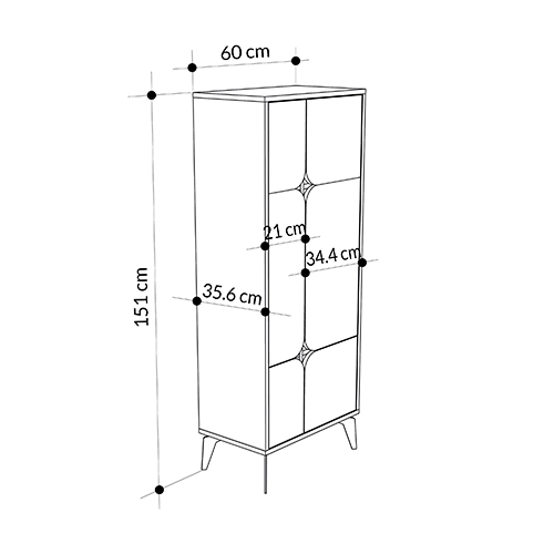 Комод белый с 4-мя дверцами на металлических ножках SPARK MULTIPURPOSE CABINET WHITE в Уфе