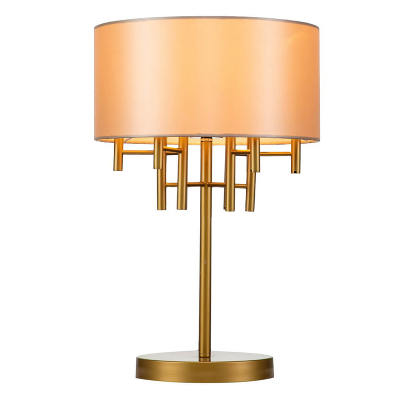 Настольная лампа Латунь Oswell Lampshade Table Lamp Латунь Бежевый в Уфе | Loft Concept 