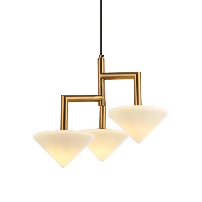 Люстра Acantha Gold Lamp Золотой Белый в Уфе | Loft Concept 