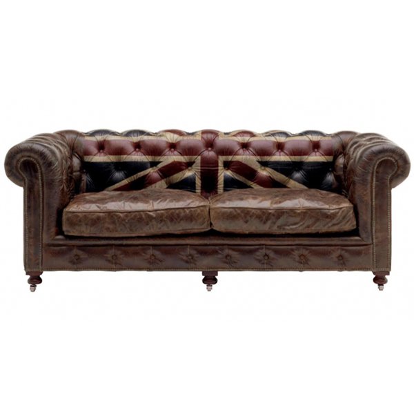 Диван Chesterfield Rebel Sofa Union Jack Andrew Martin Коричневый в Уфе | Loft Concept 