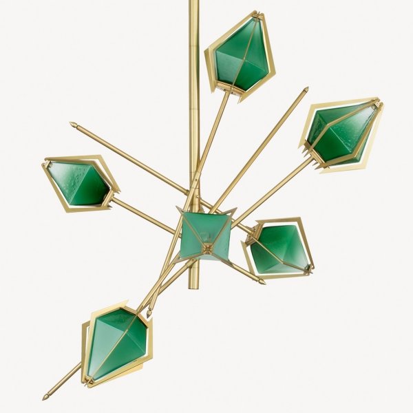 Люстра HARLOW Small Chandelier Gabriel Scott Латунь в Уфе | Loft Concept 