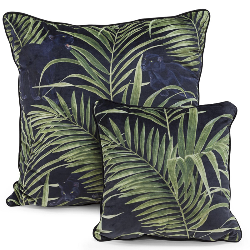 Комплект подушек SET PILLOW ABHIKA black-green Зеленый Черный в Уфе | Loft Concept 