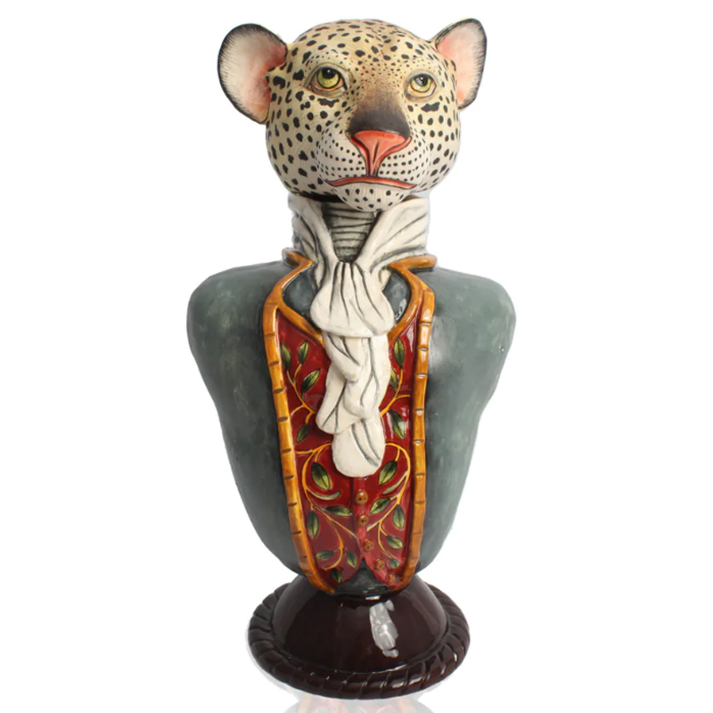 Статуэтка Leopard Figure Tureen Серый в Уфе | Loft Concept 